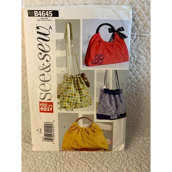 McCall's Misses Handbag Sewing Pattern B4645 - Picture 8 of 9